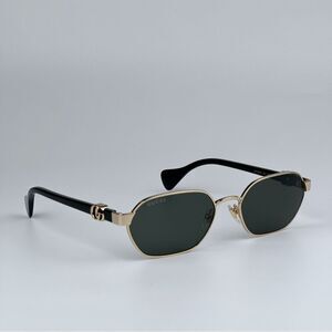 NEW Gucci GG1593S 001 Gold Grey Geometric Unisex Sunglasses GG 1593S